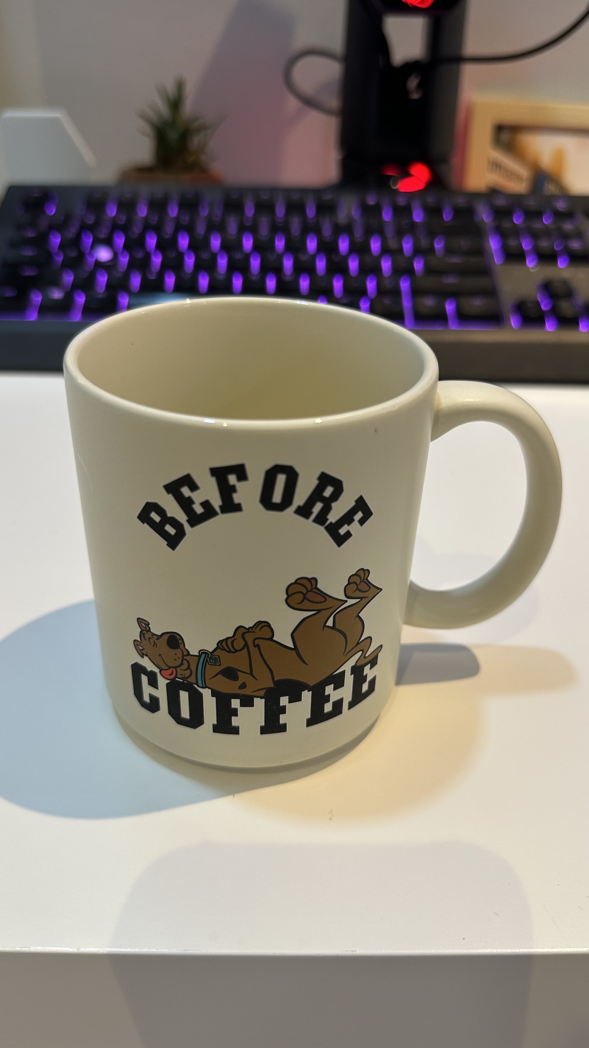 Scooby-Doo Ceramic Mug with 'Before Coffee' Design