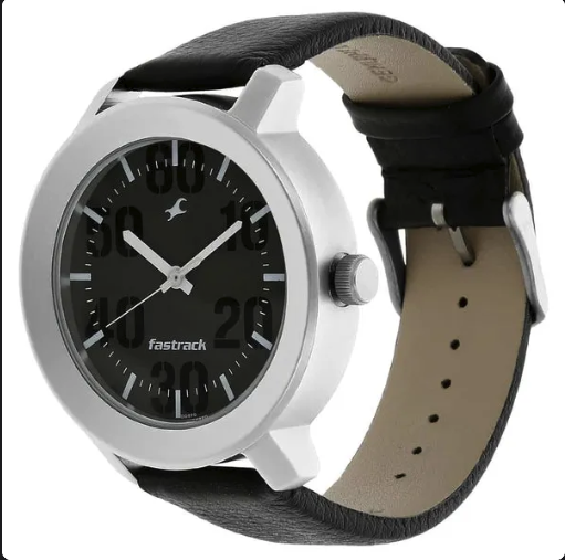 Fastrack Wristwatch with Elegant Design and Black Leather Strap
